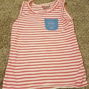 Girls pink striped tank top